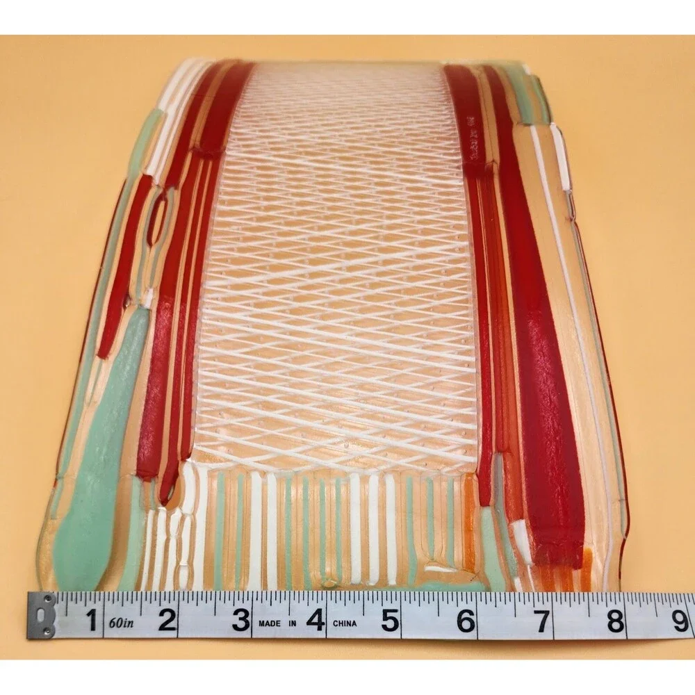 Beautiful David Jacobson Large 16” Fused Art Glass w/Reticello Center Platter
